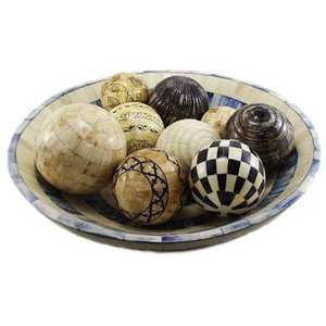 Bola decorativa de hueso para decoración del hogar, diseño creativo de lujo, adornos de bola coloridos para sala de estar, cestas para el hogar hechas a mano - Product Image 4
