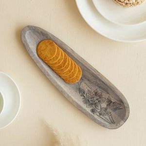 Plateau de service ovale en bois Offre Spéciale utilisé pour servir des collations Restaurant Parties Hôtel au meilleur prix - Product Image 2