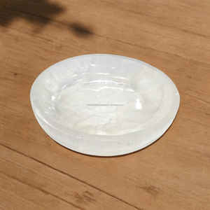 Cuenco de selenita de 8 "marroquí Natural de calidad superior más vendido, artesanía de piedra semipreciosa, decoración del hogar, curación de carga - Product Image 3