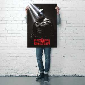 Póster Moderno de Batman con Retrato de Robert Pattinson en Estilo de Diseño con Sombras - Product Image 1