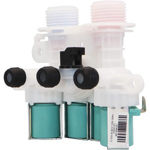 Vanne d'admission d'eau électrique W11165546 en plastique pour lave-linge commercial, pièces de rechange de haute qualité, garantie 1 an, 2 sorties eau chaude/froide - Product Image 3