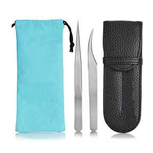 Juegos de pinzas para pestañas de lujo, Kits de herramientas de precisión de 2 piezas para extensiones de pestañas, modelado de cejas y herramientas de cuidado de belleza injertadas - Product Image 1