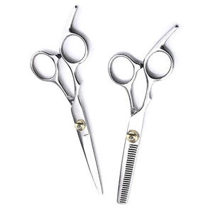 Tijeras para el cuidado del cabello de la mejor calidad con juego de tijeras de adelgazamiento Kits de peluquería de acero inoxidable para salón de peluquería - Product Image 4