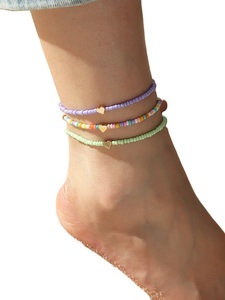 Tobilleras étnicas estilo Festival hechas a mano con cuentas de semillas, tobilleras con cuentas de diseño personalizado para regalo - Product Image 3