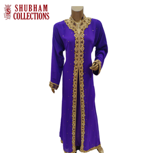 ชุดเดรสมุสลิมปักลูกปัดสำหรับผู้หญิงชุดเดรสแบบใหม่ของอิสลามชุดเดรสเสื้อคลุมยาวคาฟตันสำหรับผู้หญิงดูไบ - Product Image 1