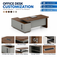 Dernière Nouveauté : Table de Bureau Exécutive de Luxe Moderne pour PDG et Dirigeants, Fabrication Chinoise, Vente en Gros