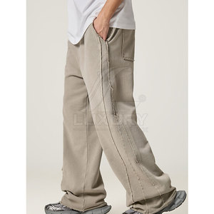 Wholesale <b>Men</b> Acid Wash <b>Trouser</b> High Quality Casual Mid Straight Breathable Eco-Friendly Cotton <b>Lightweight</b> Best Selling Gym - Product Image 3