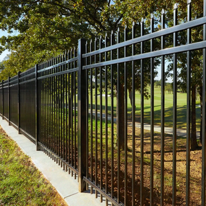 Panneau de clôture en acier de haute qualité 6*8 pieds - tube métallique galvanisé, clôture de sécurité antirouille, panneau de style fer forgé. - Product Image 1