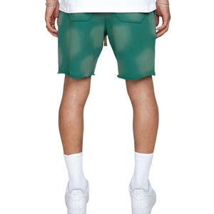 Top à la mode hommes Terry Shorts personnalisé soleil délavé lavé taille élastique Long cordon poches cousues 100% coton OEM détresse - Product Image 4