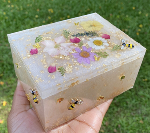 Elegante Caja de Pañuelos de Resina Epoxi, Caja de Pañuelos Transparente y Colorida para Restaurantes y Hoteles, Caja de Almacenamiento de la India - Product Image 1