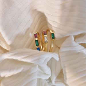 Anillo de Plata de Ley 925 con piedra natal familiar minimalista al por mayor, regalo de boda personalizado para mamá, delicado cumpleaños personalizado - Product Image 5