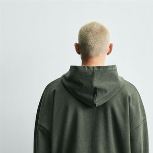 Sudadera con Capucha Extra Grande de Algodón de Alta Calidad para Hombre, Diseño Informal, Color Sólido, Hombros Caídos, Personalizable, para Compradores Mayoristas - Product Image 3