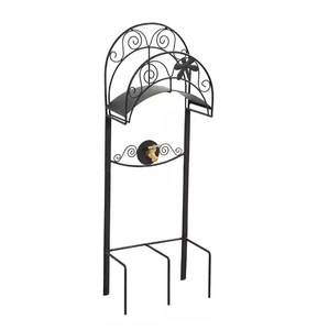 Meilleure vente support de tuyau en métal en fer robuste antirouille support de couleur noire pour jardin pelouse et cour extérieur personnalisé - Product Image 6