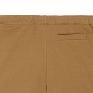 Pantalones cortos de lana clásicos marrones ligeros y acogedores para mujer, pretina elástica con patrón sólido ecológico para trajes relajados de verano - Product Image 5