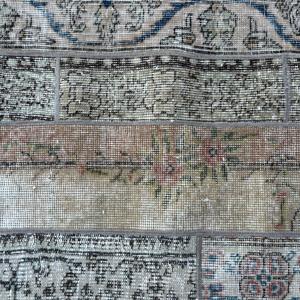 Turkish 2.1x10.7 ft <b>Rug</b>, <b>Runner</b> Vintage <b>Rug</b>, Brown Blue Floral <b>Rug</b> - Product Image 5