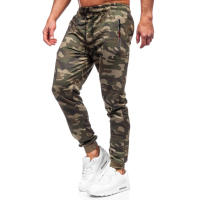 Joggers Cargo Décontractés pour Hommes en Coton Brossé Léger 100% Coton, Taille Élastique, Personnalisables, Écologiques, Respirants, Séchage Rapide, Coupe Droite