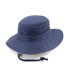 Sombrero de pescador para senderismo y aventura, venta al por mayor, de alta calidad, con correa para la barbilla y cierre de cordón, material de algodón, cómodo, elegante, de ala ancha, para hombre - Product Image 6
