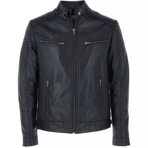 Veste de moto en cuir d'hiver de haute qualité pour hommes, fermeture à glissière de grande taille, offre de gros à la mode à prix bon marché - Product Image 6