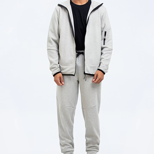 Vêtements de jogging Automne Hiver Sur mesure Survêtements pour hommes Gym Respirant Grande taille Veste en polaire fine à fermeture éclair Sweat-shirts Pantalons de survêtement - Product Image 2