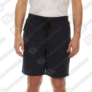 Pantalones cortos para hombre de lana de algodón 100% de peso pesado de calidad superior en color azul marino con opción de logotipo serigrafiado personalizado - Product Image 1