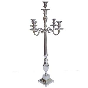 Nouveau candélabre décoratif en métal finition argent pour mariage, fête, décoration intérieure de salon, candélabre de table et de sol - Product Image 2