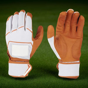 Premium Quality Leather Baseball Batting Gloves Waterproof Customized Logo Design Unisex Lightweight Eco-Friendly Custom Colors - Product Image 1