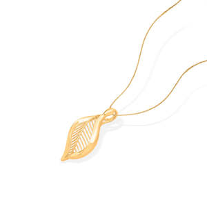 Conjunto de Joyería Fina: Collar y Pendientes con Colgante de Llama de Bosque en Oro - Product Image 4