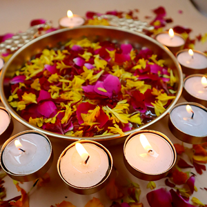 Ensemble de lampes à huile traditionnelles en fer de 14 pouces en forme de paon, fait à la main, écologique, décoratif, pour la cérémonie de Pooja, Diwali, fête - Product Image 1