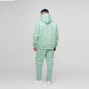 ชุดวอร์มโอเวอร์ไซส์ผู้ชายมีฮู้ดและกางเกงวิ่งสีพื้นชุดวอร์มไซส์ใหญ่พิเศษ - Product Image 5