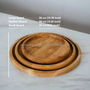 Assiette en MDF poli personnalisé plateau de service écologique fait à la main style américain en bois de haute qualité organisation de la maison utilisation sûre de l'Inde - Product Image 1