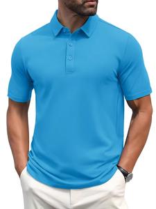 Haute qualité hommes pour T-Shirt à manches courtes Logo personnalisé Jersey respirant Polyester/coton décontracté couleur unie en gros - Product Image 5