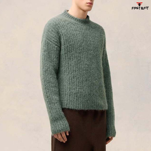 Suéter de Invierno Ligero de Alta Calidad para Hombre 2024, Diseño Personalizado, Corte Entallado, Logotipo Frontal, Antiarrugas, Secado Rápido - Product Image 3