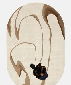 Tùy Chỉnh Hữu Cơ Fusion Tay Tufted Len Thảm Độc Đáo Hiện Đại Mô Hình Trừu Tượng Nghệ Thuật Thiết Kế Tùy Chỉnh Handmade Sàn Thảm Bộ - Product Image 5