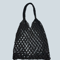 Sacs à bandoulière faits à la main en macramé personnalisés pour femmes sacs à main à fermeture ouverte avec doublure en coton/nylon/tissu pour voyage/shopping