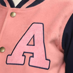Best Price Women's Letterman <b>Jacket</b> Customized Logo Winter Satin Cotton Knitted Private Label - Product Image 5