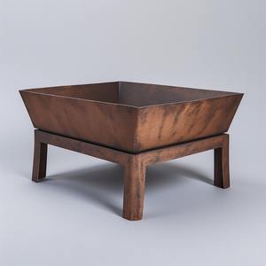 Modern Decorative Metal Firepit with Powder Coated Finish for Outdoor Living Areas <b>Wood</b> <b>Burning</b> Adding Warmth & Visual Appeal - Product Image 1