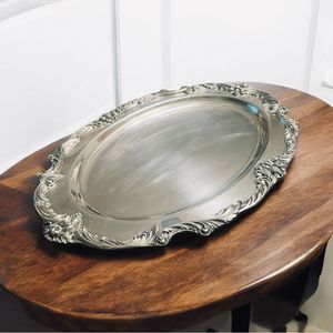 Stainless steel serving tray ideal for farmhouse kitchens rustic <b>table</b> setups modern interior designs and stylish homes - Product Image 3