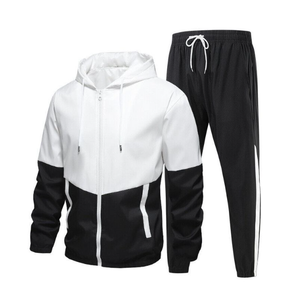 Trajes de dos piezas con logotipo personalizado al mejor precio al por mayor chándal liso de color liso con capucha conjuntos de chándal para hombre - Product Image 6