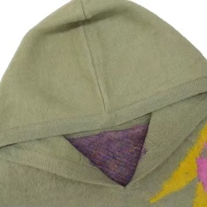 Sweat à capuche en mohair de haute qualité avec personnalisation, sweat à capuche en mohair pour homme, surdimensionné, épais, en laine mélangée, à rayures, tricoté - Product Image 3