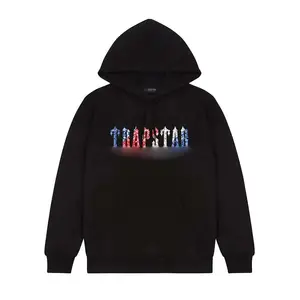 High quality 100% cotton blank oversize hoodie street wear Trapstar Hoodies Custom Fleece Men's Zip Up Factory Manufacturer