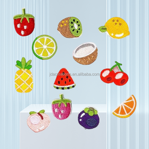 แผ่นปักลายผลไม้หลากสีแบบรีดติดสำหรับเสื้อผ้าเด็ก - Product Image 1