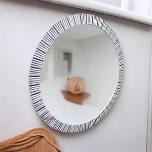 Good Quality Luxurious Handcrafted 100% Glass Bone Inlay Modern Industrial Design Eco-Friendly <b>Mirror</b> Frame for Home Decoration - Product Image 1