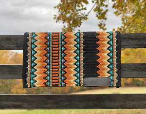 Western Show Horse Saddle Blanket Diseño de Nueva Zelanda Manta de sillín de lana hecha a mano Top Wool Saddle Pad Size - Product Image 3