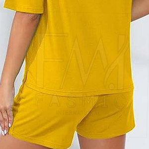 ชุดเสื้อมีฮู้ดแขนสั้นลำลองสำหรับผู้หญิงชุดเสื้อผ้า100% ผ้าฝ้ายสองชิ้นขนาดใหญ่พิเศษสำหรับฤดูร้อน - Product Image 6