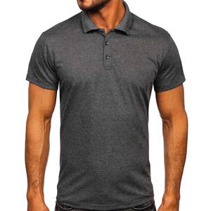 Polo para hombre personalizado liso azul algodón 100% de alta calidad - Product Image 5