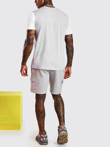 Conception personnalisée OEM hommes 2025 été saison Sport deux pièces ensemble short et short de plage vêtements Shorts et chemise hommes T-shirt ensemble court - Product Image 2