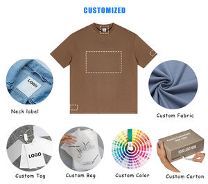 Transpirable 100% algodón ácido lavado estampado de gran tamaño largo al por mayor - Product Image 5