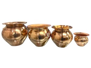 High Quality Copper <b>Plain</b> Kumkuma Pooja Kalash for Drinking Water Pooja Festival Wedding Home Temple Decoration - Product Image 3