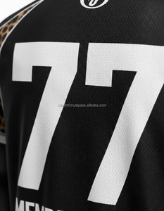 Concevez votre propre maillot de football américain personnalisé par sublimation, manches courtes, grandes tailles, service OEM en gros - Product Image 4