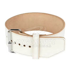 Cinturón de peso de una sola punta para trabajo pesado Soporte de gimnasio de cuero genuino Cinturón de una sola punta para hombres y mujeres - Product Image 1